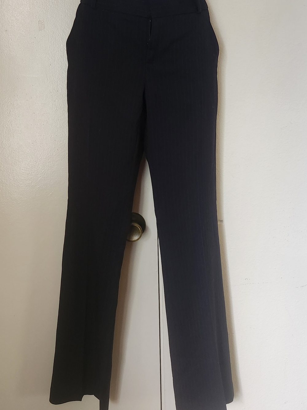 Banana Republic Cream and Black Martin Fit Trousers